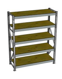 Стеллаж грузовой СГР 2000x1200x600 5 полок (фанера) Стеллаж грузовой СГР 2000x1200x600 5 полок (фанера)