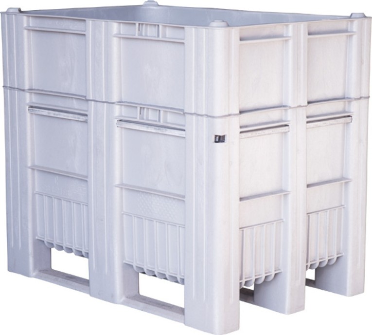 BoxPallet 1200х800х1035 сплошной, на полозьях серый купить в Нижнем Новгороде