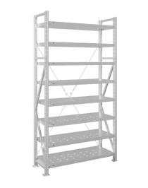 Стеллаж MS U 2500x1200x600 8 полок (400 кг, перф) Стеллаж MS U 2500x1200x600 8 полок (400 кг, перф)