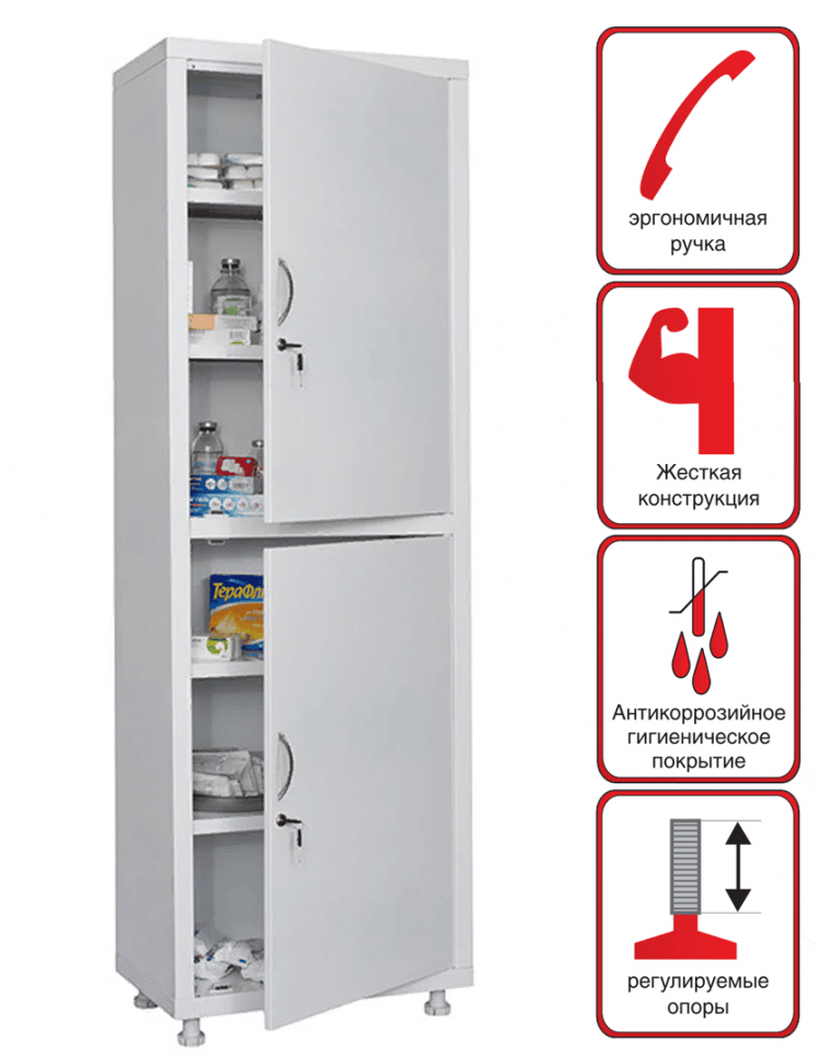 Медицинский шкаф HILFE МД 1 1760/SS купить в Нижнем Новгороде