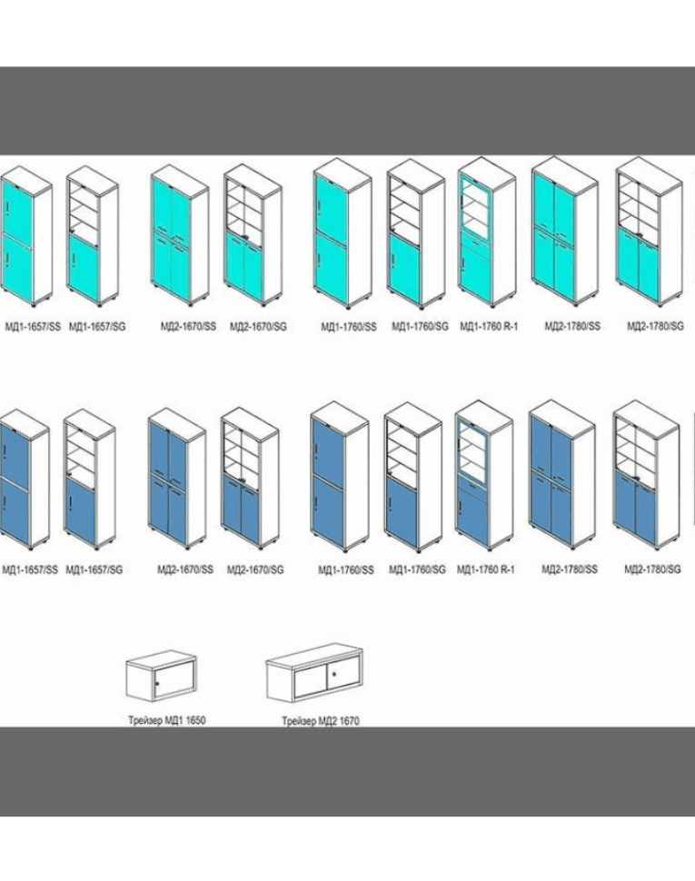Медицинский шкаф HILFE МД 1 1760/SG купить в Нижнем Новгороде