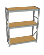Стеллаж грузовой СГР 2500x1800x500 3 полки (ДСП) Стеллаж грузовой СГР 2500x1800x500 3 полки (ДСП)