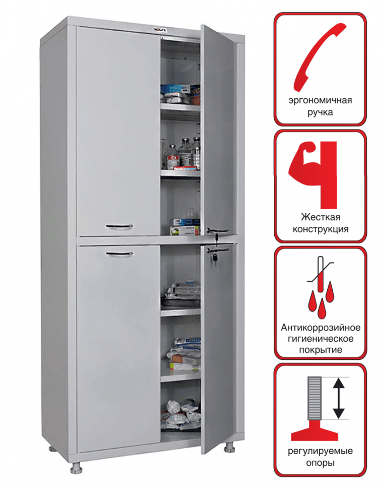 Медицинский шкаф Hilfe МД 2 1780/SS купить в Нижнем Новгороде