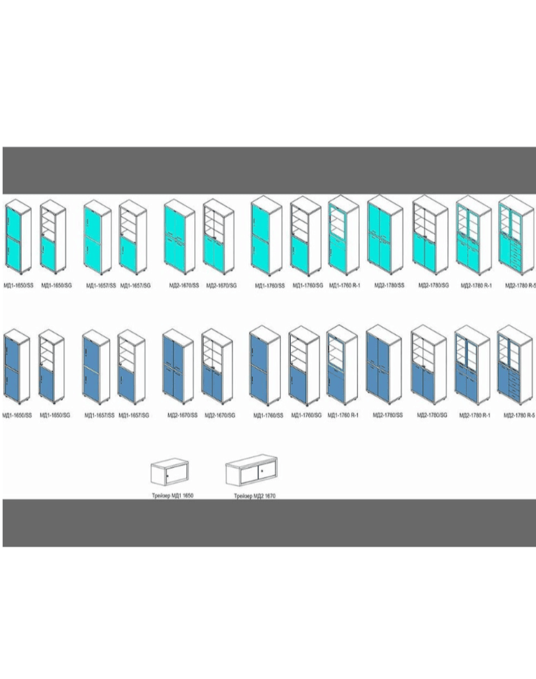 Медицинский шкаф HILFE МД 2 1780/SG купить в Нижнем Новгороде