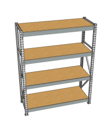 Стеллаж грузовой СГР 2500x900x400 4 полки (ДСП) Стеллаж грузовой СГР 2500x900x400 4 полки (ДСП)