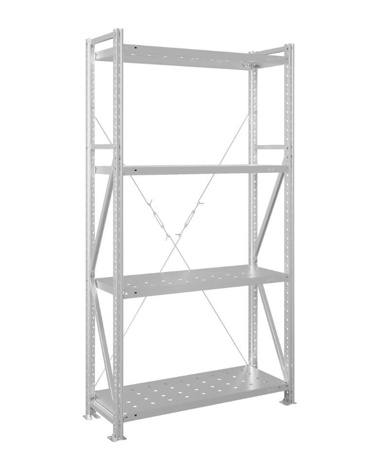 Стеллаж MS U 2500x1200x800 4 полки (400 кг, перф) купить в Нижнем Новгороде