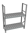 Стеллаж грузовой СГР 3000x1200x1000 2 полки (металл) Стеллаж грузовой СГР 3000x1200x1000 2 полки (металл)
