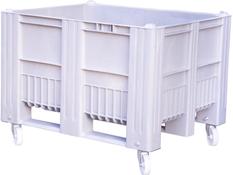 BoxPallet 1200x1000x900 мм сплошной на колесах серый купить в Нижнем Новгороде
