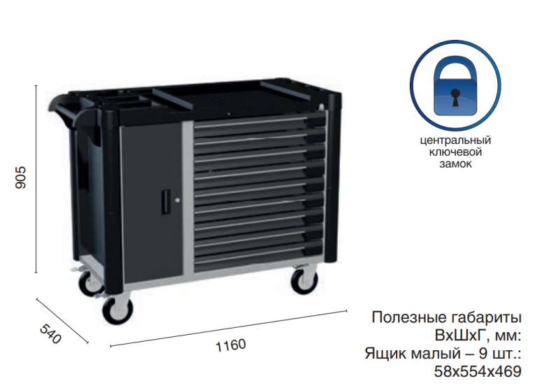 Инструментальная тележка WDS-9.1 new купить в Нижнем Новгороде Инструментальная тележка WDS-9.1 new купить в Нижнем Новгороде