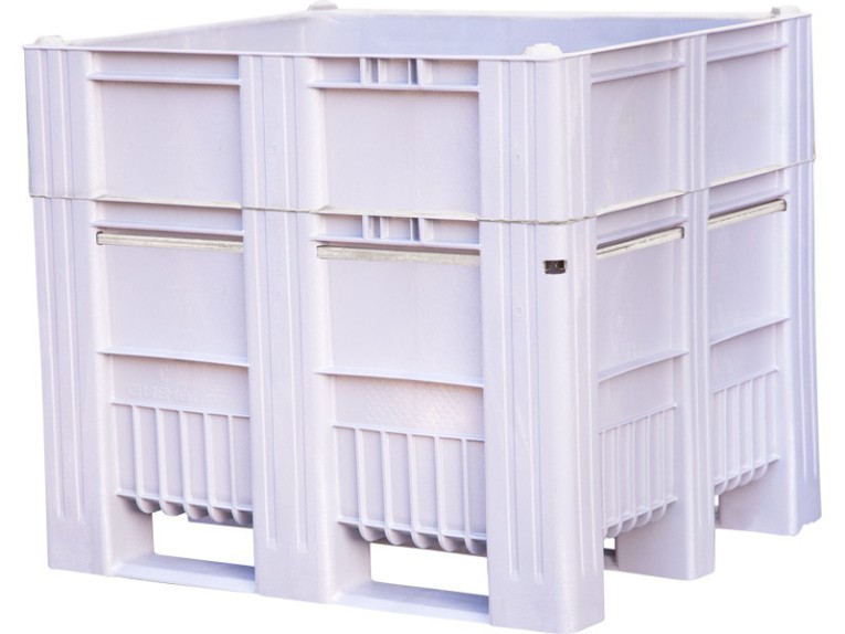 BoxPallet 1200x1000x1035 мм сплошной на полозьях серый купить в Нижнем Новгороде