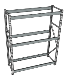 Стеллаж грузовой СГР 3000x1500x800 3 полки (без настила) Стеллаж грузовой СГР 3000x1500x800 3 полки (без настила)