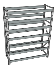 Стеллаж грузовой СГР 3000x1800x400 7 полок (без настила) Стеллаж грузовой СГР 3000x1800x400 7 полок (без настила)