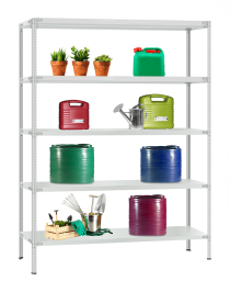 Стеллаж металлический Титан МС-900 2000x1000x600 5 полок Стеллаж металлический Титан МС-900 2000x1000x600 5 полок