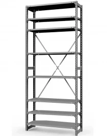 Стеллаж ТСУ 1800x700x500 8 полок (300 кг, металл) Стеллаж ТСУ 1800x700x500 8 полок (300 кг, металл)