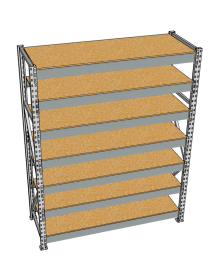 Стеллаж грузовой СГР 2000x2100x600 7 полок (ДСП) Стеллаж грузовой СГР 2000x2100x600 7 полок (ДСП)