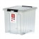 Контейнер Rox Box Original 50 (500х390х390 мм с крышкой и клипсами, на роликах, прозрачный) купить в Нижнем Новгороде