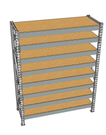 Стеллаж грузовой СГР 2000x900x600 8 полок (ДСП) Стеллаж грузовой СГР 2000x900x600 8 полок (ДСП)