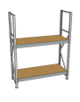Стеллаж грузовой СГР 3000x1200x600 2 полки (ДСП)