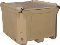 Контейнер 1470х1180х965 мм бежевый с крышкой Контейнер 1470х1180х965 мм бежевый с крышкой