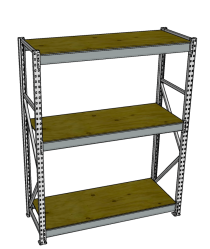 Стеллаж грузовой СГР 2000x1800x400 3 полки (фанера) Стеллаж грузовой СГР 2000x1800x400 3 полки (фанера)