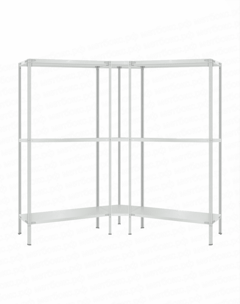 Стеллаж угловой 2000х1700х1700 (3 яруса глубиной 500мм) купить в Нижнем Новгороде Стеллаж угловой 2000х1700х1700 (3 яруса глубиной 500мм) купить в Нижнем Новгороде