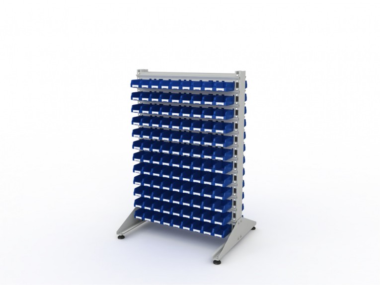 Стеллаж для пластиковых лотков SORTEX двухсторонний 1500x1000x800.01 купить в Нижнем Новгороде