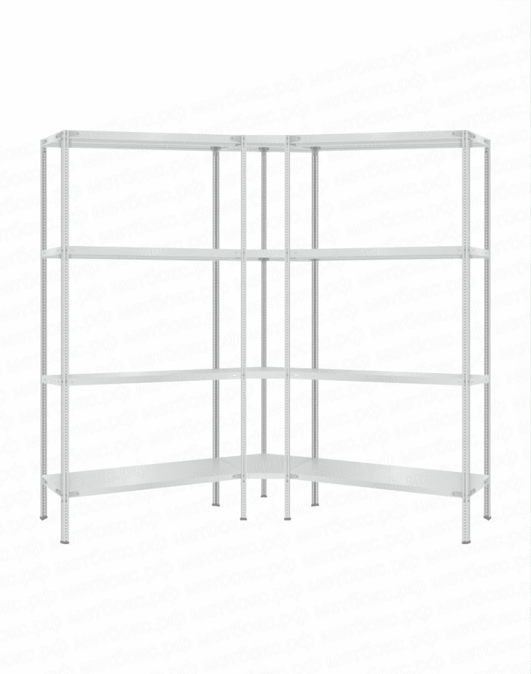 Стеллаж угловой 2000х1700х1700 (4 яруса глубиной 500мм) купить в Нижнем Новгороде Стеллаж угловой 2000х1700х1700 (4 яруса глубиной 500мм) купить в Нижнем Новгороде