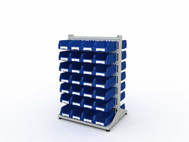 Стеллаж для пластиковых лотков SORTEX двухсторонний 1500x1000x800.03 купить в Нижнем Новгороде