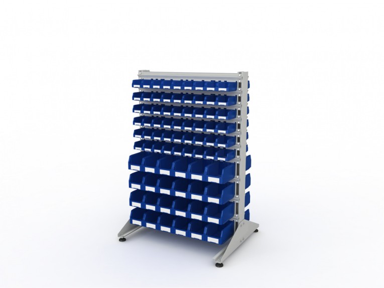 Стеллаж для пластиковых лотков SORTEX двухсторонний 1500x1000x800.04 купить в Нижнем Новгороде