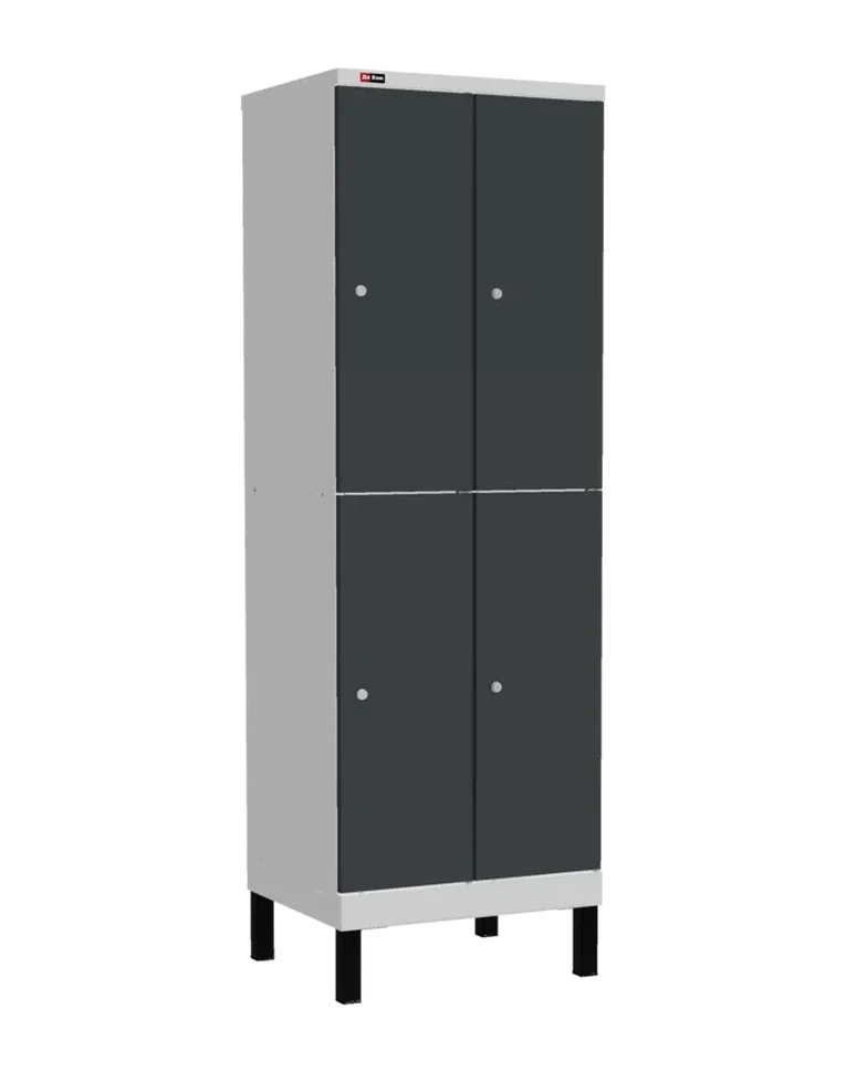 Шкаф-локер ДиКом УНО-322, корпус RAL 7038, двери RAL 7016, на ножках Шкаф-локер ДиКом УНО-322, корпус RAL 7038, двери RAL 7016, на ножках