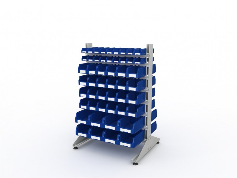 Стеллаж для пластиковых лотков SORTEX двухсторонний 1500x1000x800.06 купить в Нижнем Новгороде