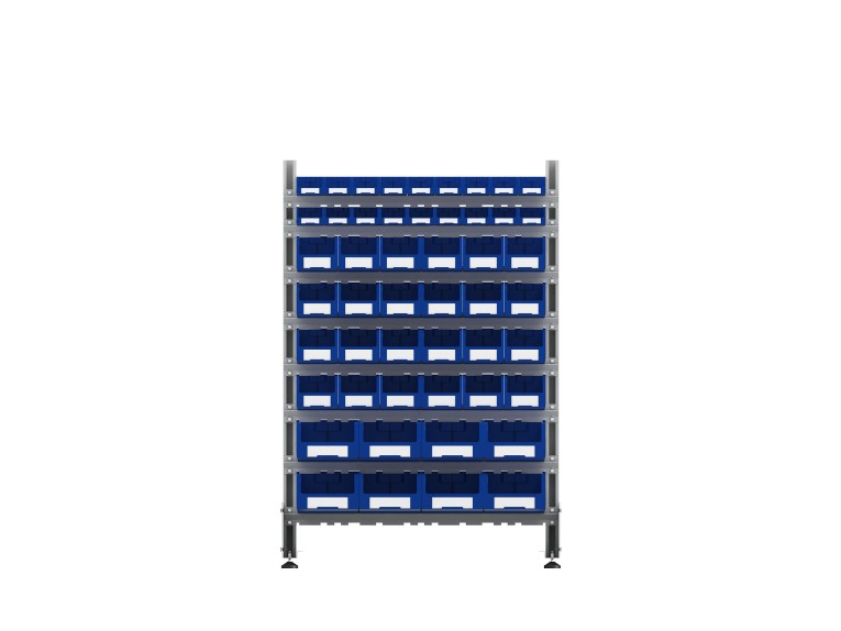 Стеллаж для пластиковых лотков SORTEX двухсторонний 1500x1000x800.06 купить в Нижнем Новгороде Стеллаж для пластиковых лотков SORTEX двухсторонний 1500x1000x800.06 купить в Нижнем Новгороде