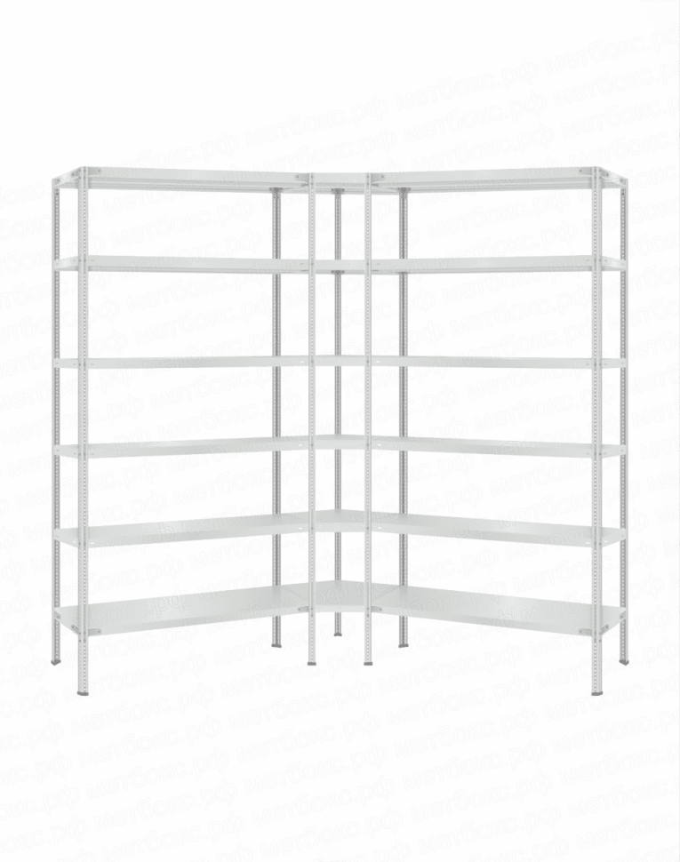 Стеллаж угловой 2000х1800х1800 (6 ярусов глубиной 600мм) купить в Нижнем Новгороде Стеллаж угловой 2000х1800х1800 (6 ярусов глубиной 600мм) купить в Нижнем Новгороде