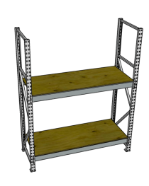 Стеллаж грузовой СГР 3000x900x600 2 полки (фанера) Стеллаж грузовой СГР 3000x900x600 2 полки (фанера)