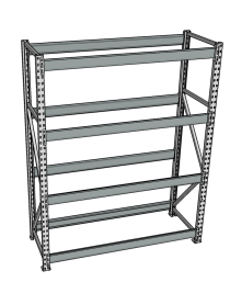 Стеллаж грузовой СГР 2500x900x600 4 полки (без настила) Стеллаж грузовой СГР 2500x900x600 4 полки (без настила)
