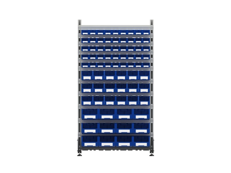 Стеллаж для пластиковых лотков SORTEX двухсторонний 1800x1000x800.06 купить в Нижнем Новгороде Стеллаж для пластиковых лотков SORTEX двухсторонний 1800x1000x800.06 купить в Нижнем Новгороде