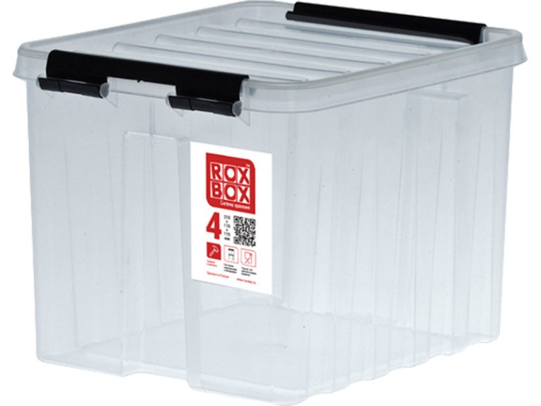 Контейнер Rox Box Original 4 (210х170х175 мм с крышкой и клипсами прозрачный) купить в Нижнем Новгороде