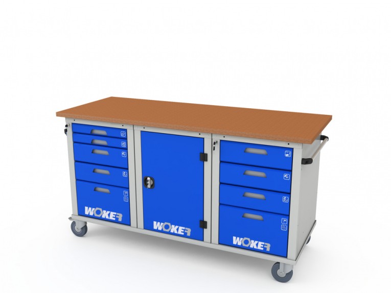 Верстак мобильный трехтумбовый WOKER PRO 3514.1800 купить в Нижнем Новгороде