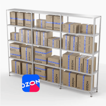 Стеллаж ПВЗ Озон 2000х3000х400 5 полок