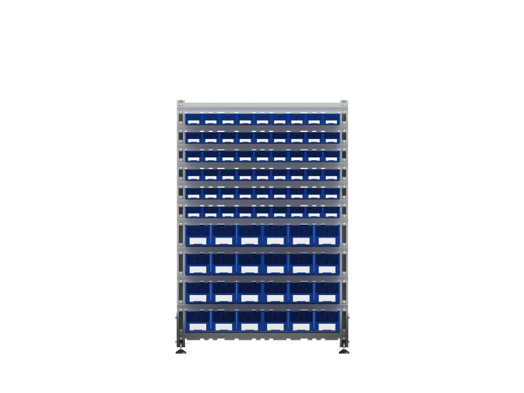 Стеллаж для пластиковых лотков SORTEX односторонний 1500x1000x450.04 купить в Нижнем Новгороде Стеллаж для пластиковых лотков SORTEX односторонний 1500x1000x450.04 купить в Нижнем Новгороде