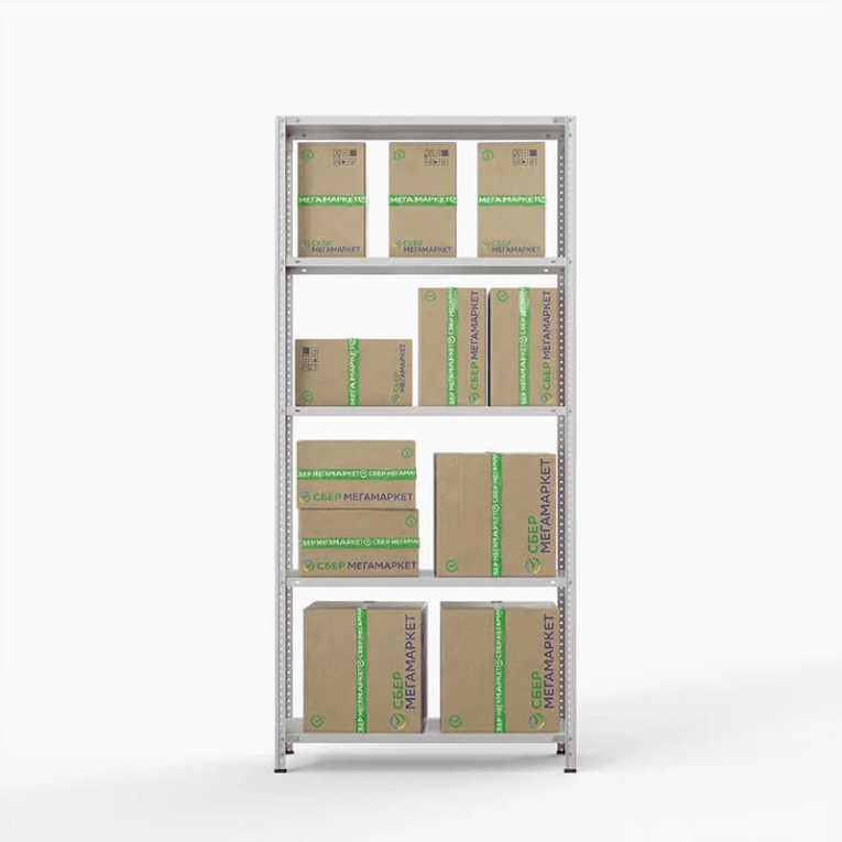 Стеллаж ПВЗ Сбер 2000х1000х400 5 полок купить в Нижнем Новгороде Стеллаж ПВЗ Сбер 2000х1000х400 5 полок купить в Нижнем Новгороде