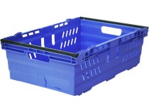 Ящик 600х400х197 со складываемыми ручками синий