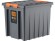 Контейнер особопрочный Rox Box PRO 50 (500х390х390 мм с крышкой и клипсами, на роликах, антрацит) купить в Нижнем Новгороде