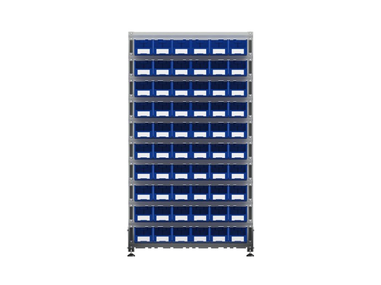 Стеллаж для пластиковых лотков SORTEX односторонний 1800x1000x450.02 купить в Нижнем Новгороде Стеллаж для пластиковых лотков SORTEX односторонний 1800x1000x450.02 купить в Нижнем Новгороде