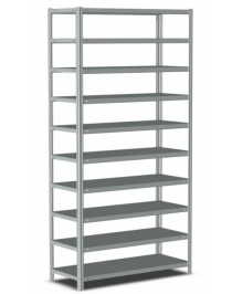 Стеллаж металлический Титан МС-500 1200х1500х400 10 полок Стеллаж металлический Титан МС-500 1200х1500х400 10 полок