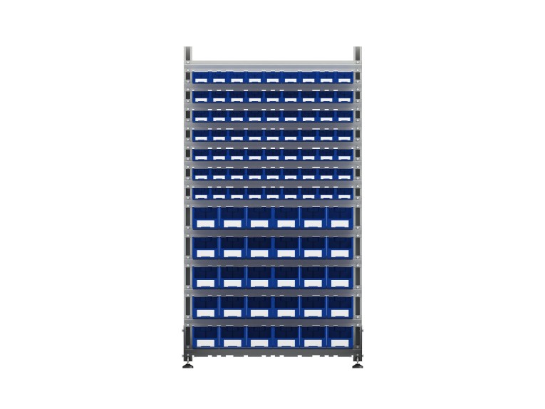 Стеллаж для пластиковых лотков SORTEX односторонний 1800x1000x450.04 купить в Нижнем Новгороде Стеллаж для пластиковых лотков SORTEX односторонний 1800x1000x450.04 купить в Нижнем Новгороде