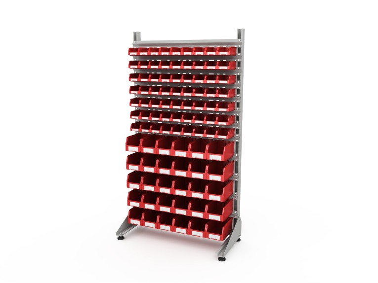 Стеллаж для пластиковых лотков SORTEX односторонний 1800x1000x450.04 купить в Нижнем Новгороде Стеллаж для пластиковых лотков SORTEX односторонний 1800x1000x450.04 купить в Нижнем Новгороде