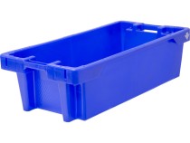 Ящик рыбный 800х400х225 конусный 25 кг/40 л с дренажными отверстиями синий 81650300
