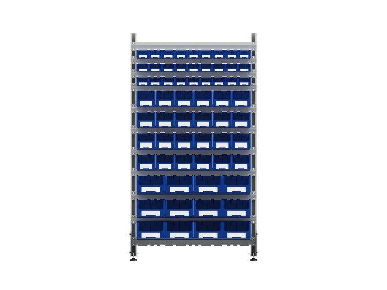 Стеллаж для пластиковых лотков SORTEX односторонний 1800x1000x450.05 купить в Нижнем Новгороде Стеллаж для пластиковых лотков SORTEX односторонний 1800x1000x450.05 купить в Нижнем Новгороде