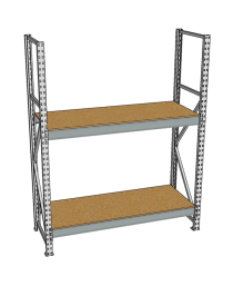 Стеллаж грузовой СГР 2500x1800x600 2 полки (ДСП) Стеллаж грузовой СГР 2500x1800x600 2 полки (ДСП)